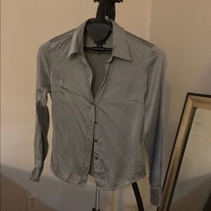 INC International Concepts Gray Casual Button Down Shirt